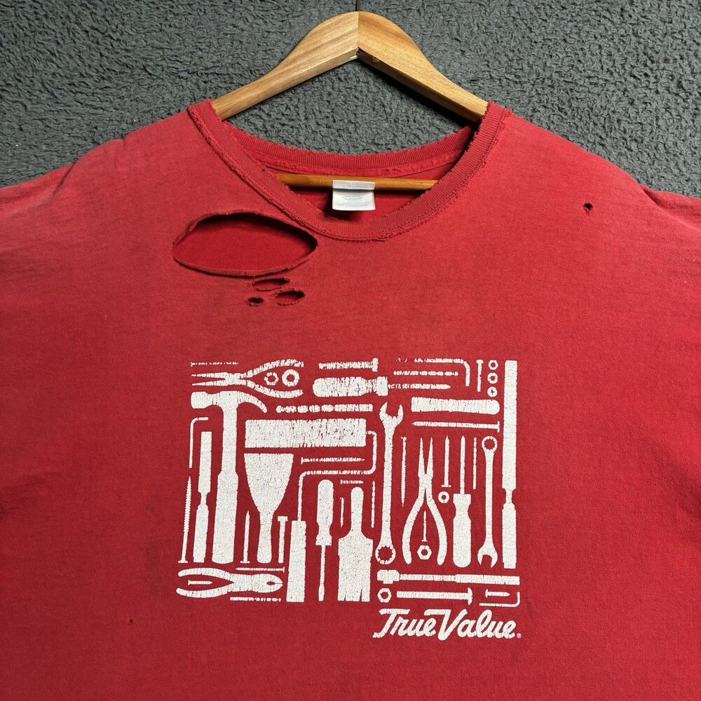 VTG Sun Faded Distressed Worn Burnout T Shirt Men's 2XL Thrashed Gradient Grunge